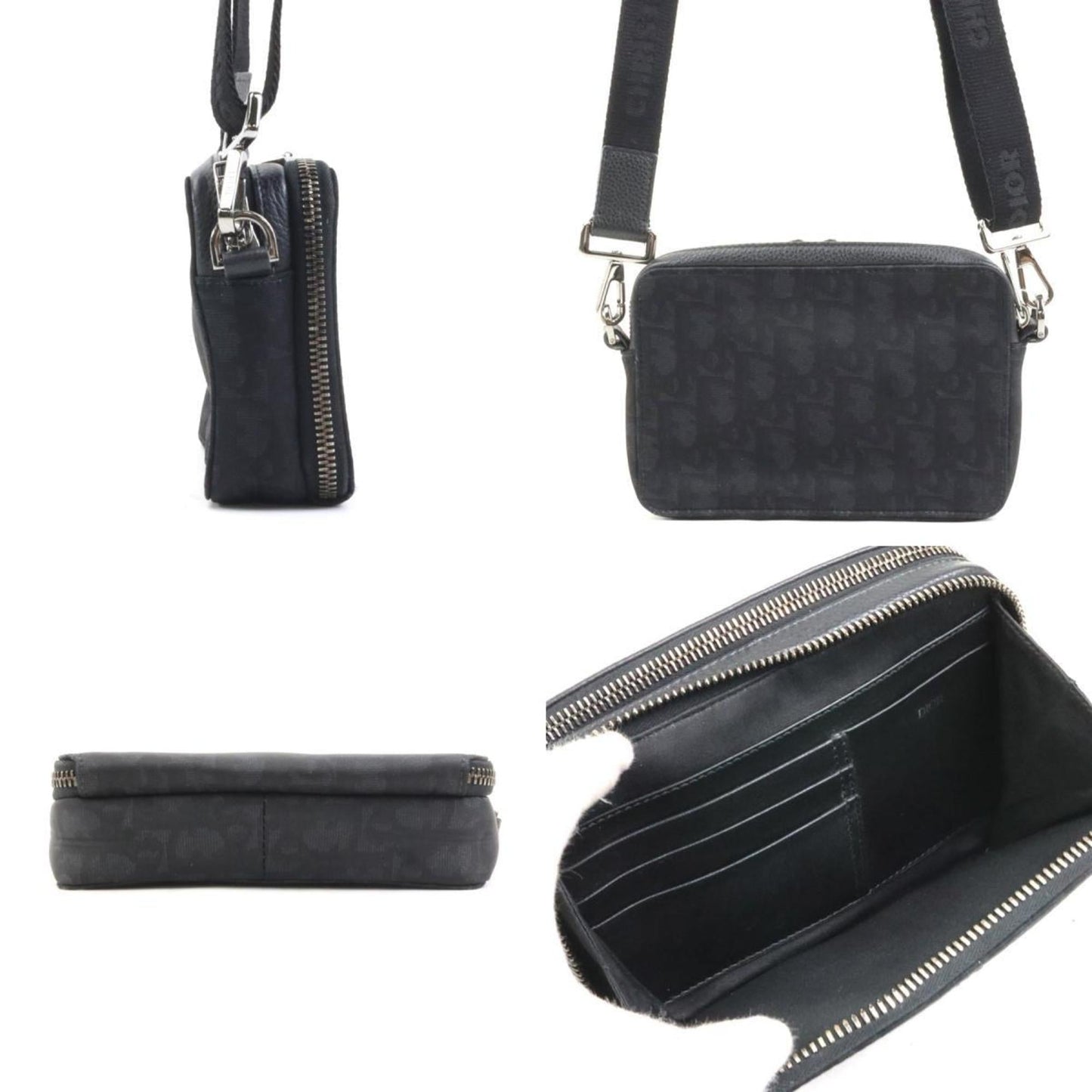 Christian Dior Black Nylon Canvas Shoulder Bag ()