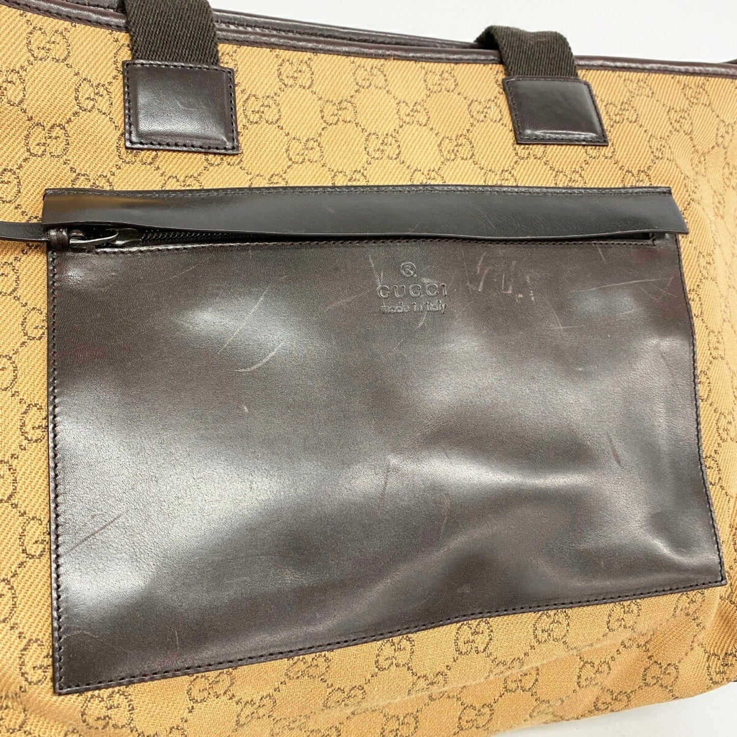 Gucci Brown Denim Tote Bag ( )