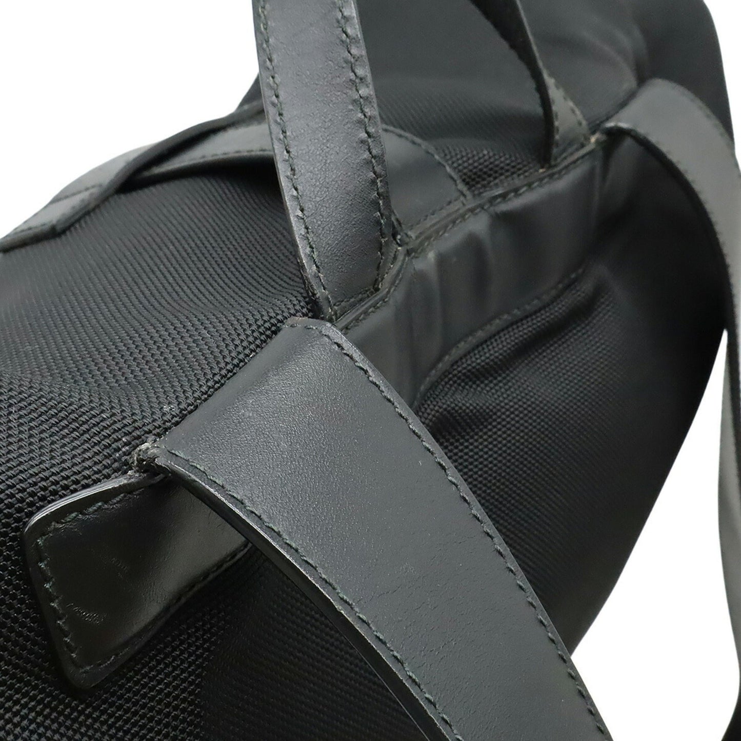 Gucci Black Green Red Color Canvas Leather Backpack ( )