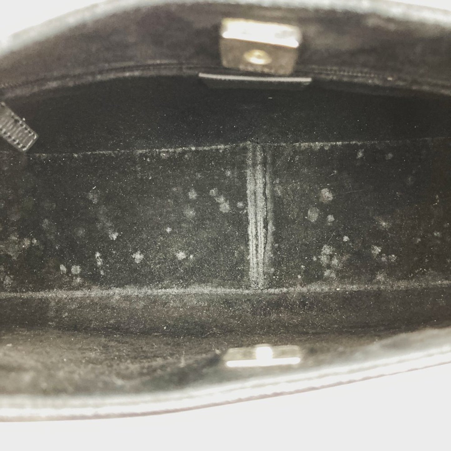 Gucci Black Red Color Leather Bamboo Shoulder Bag ( )