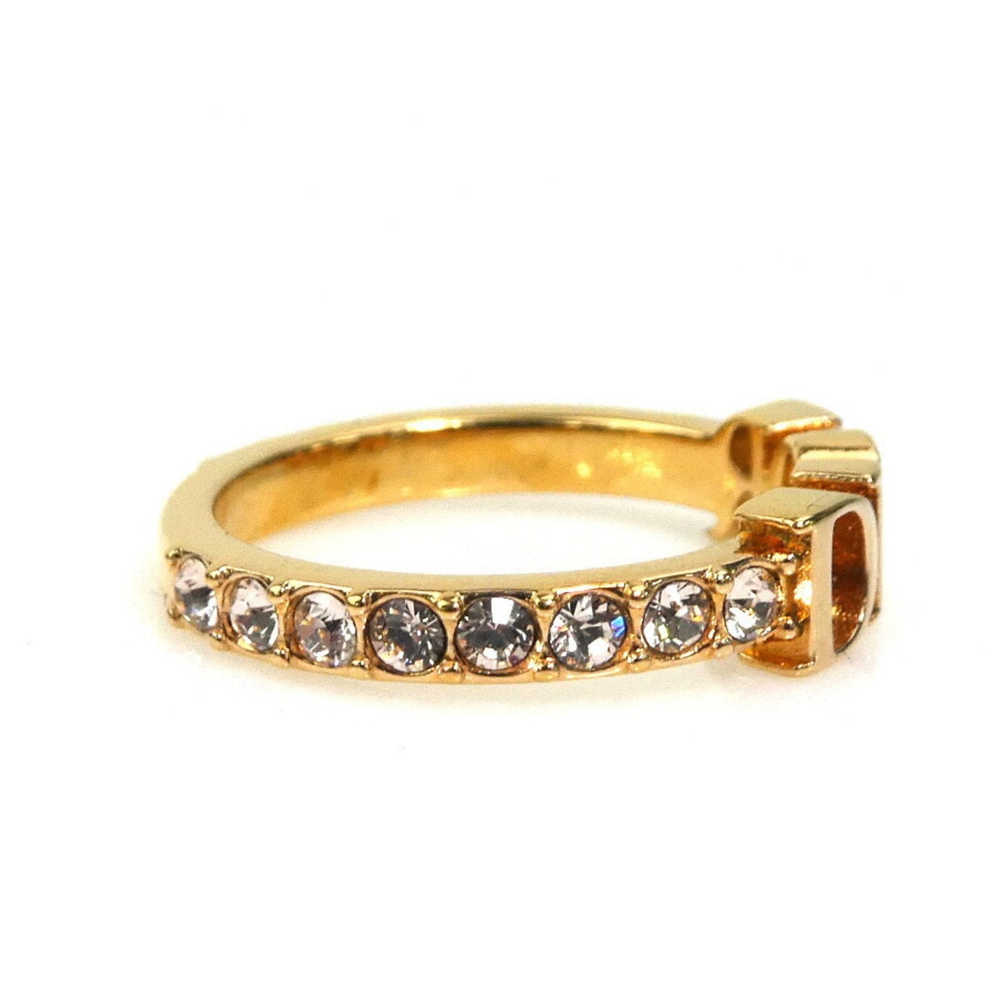 Christian Dior Gold Metal Band Ring ()