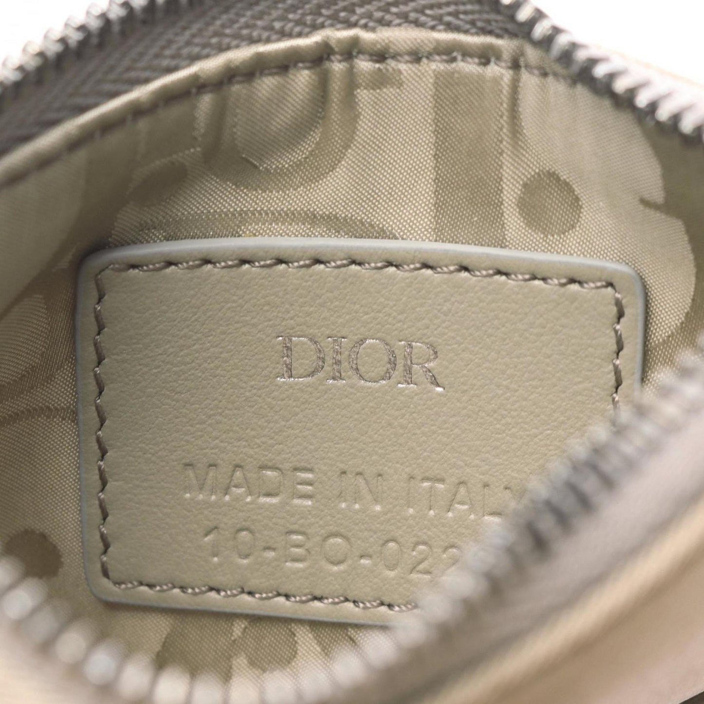 Christian Dior Khaki Nylon Leather Coin Purse/Coin Case ()