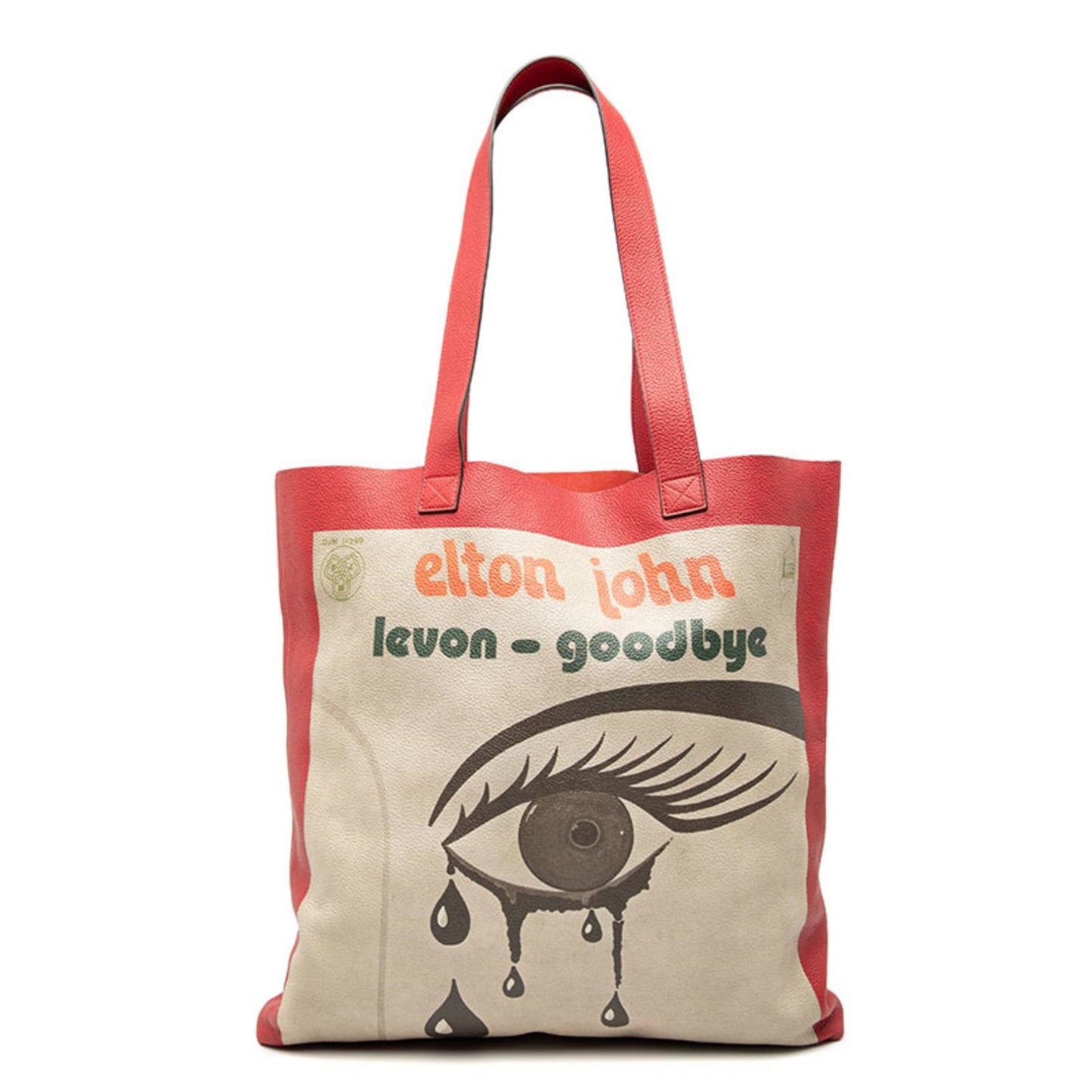 Gucci Beige Red Color Leather Shoulder Bag Tote Bag ( )