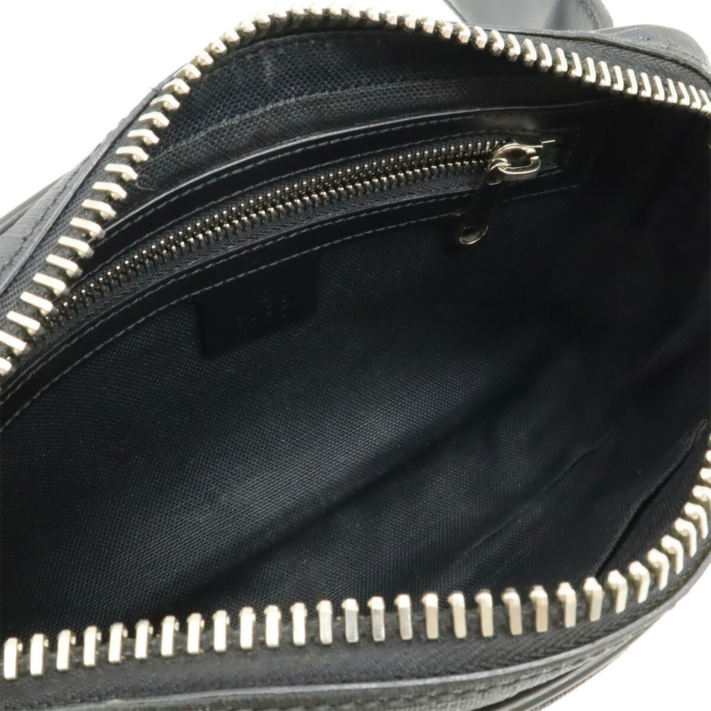 Gucci Black Dark Gray Navy Red Color Pvc Leather Fanny Pack ( )