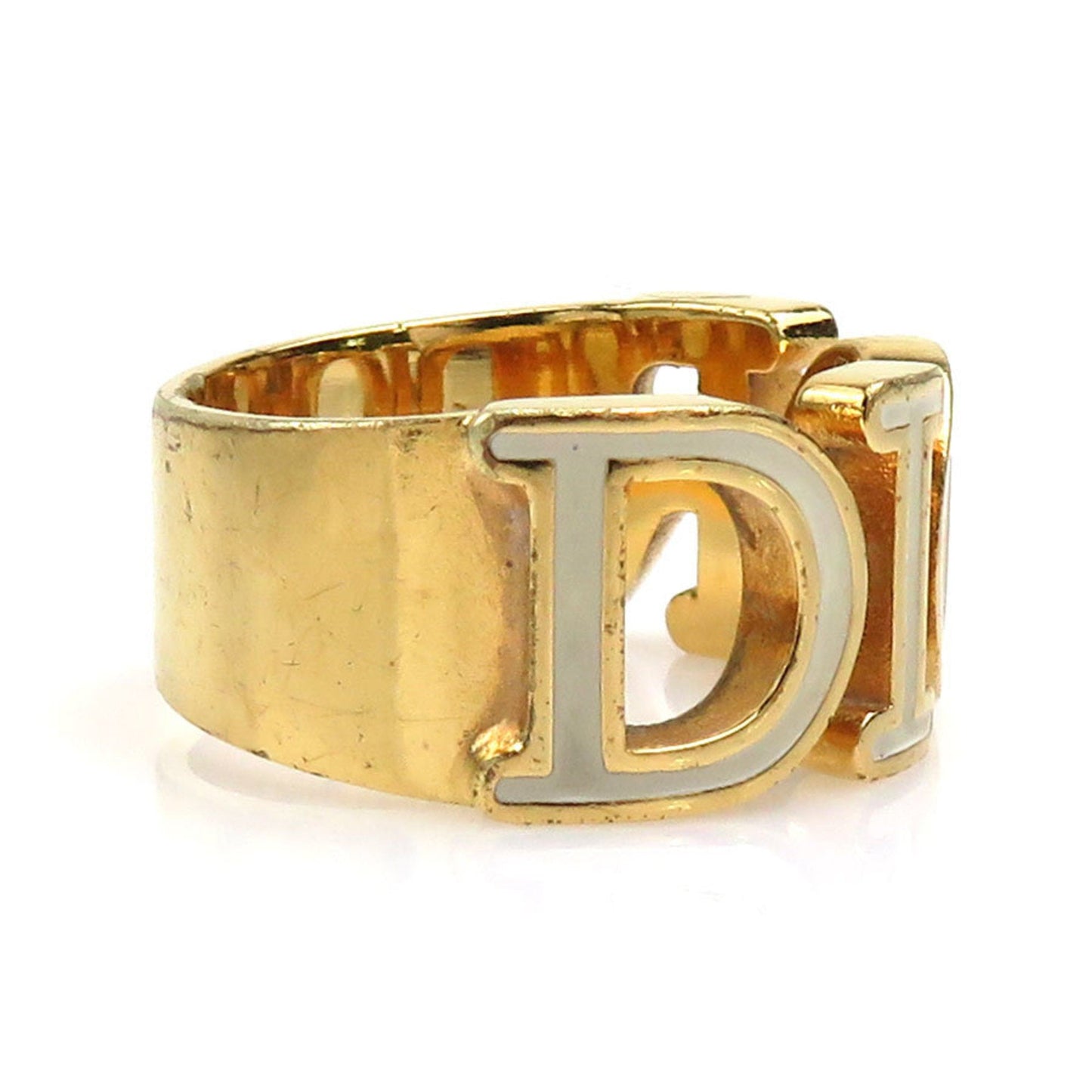 Christian Dior Gold Metal Band Ring ()