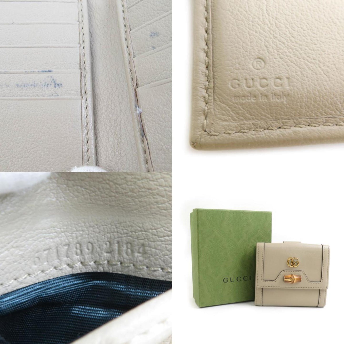 Gucci Beige Leather Wallet (Bi-Fold) ( )