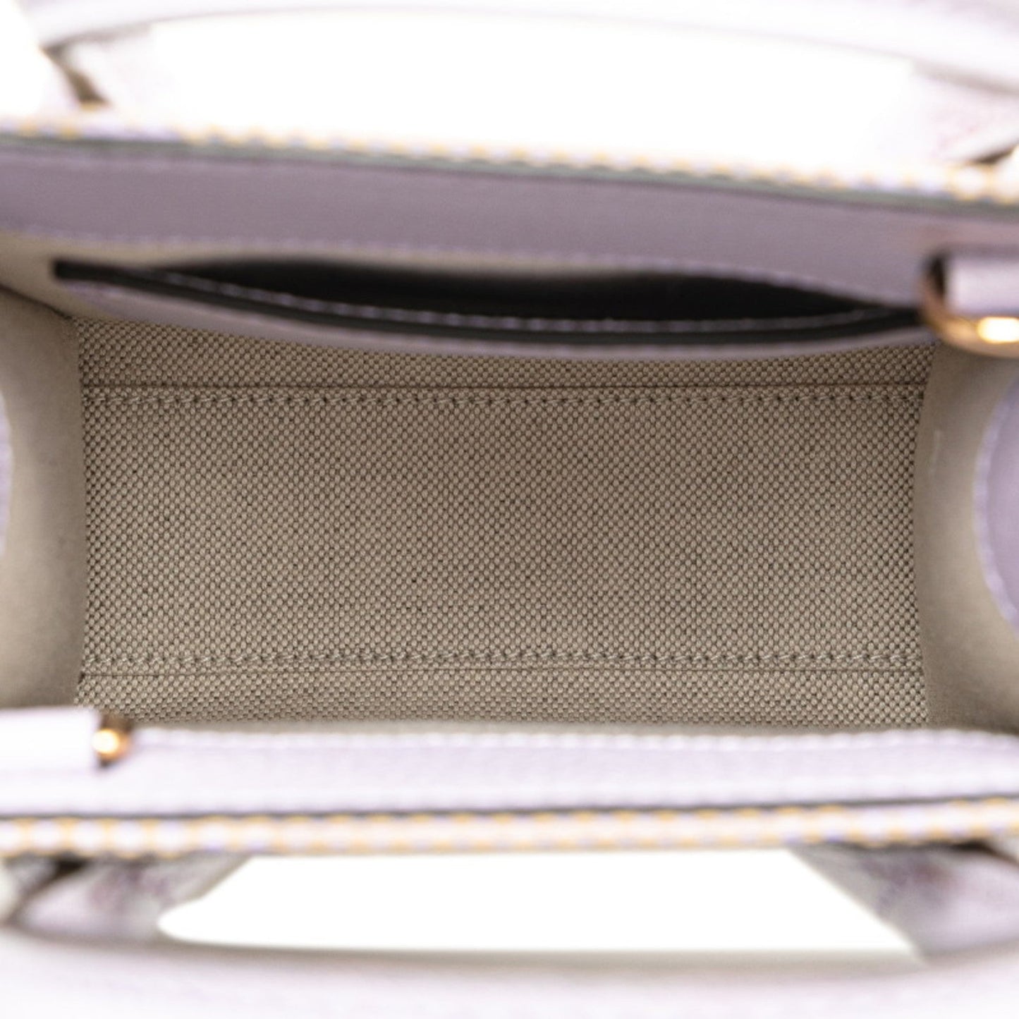 Gucci Beige Purple Canvas Leather Handbag Shoulder Bag ( )