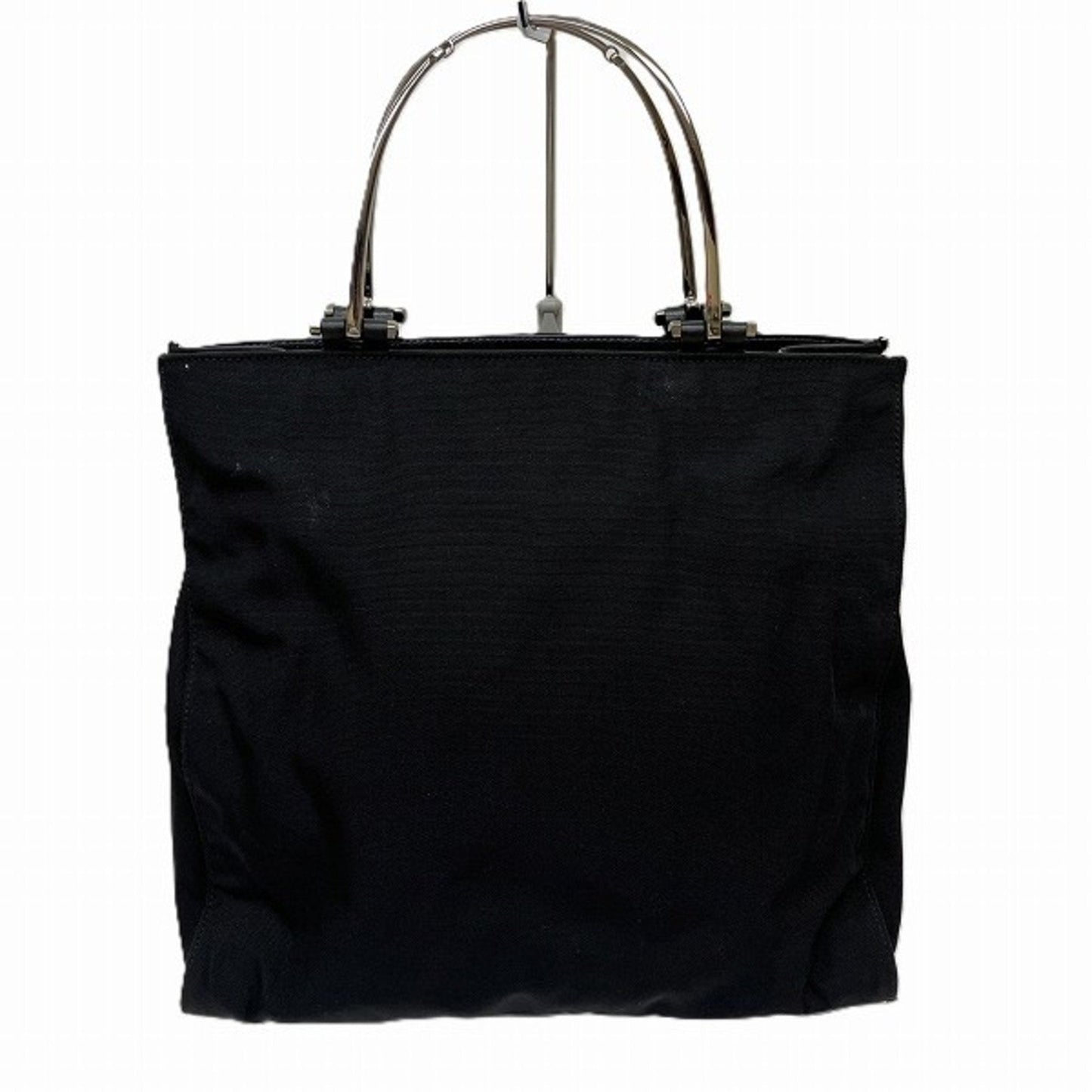 Gucci Black Nylon Metal Handbag