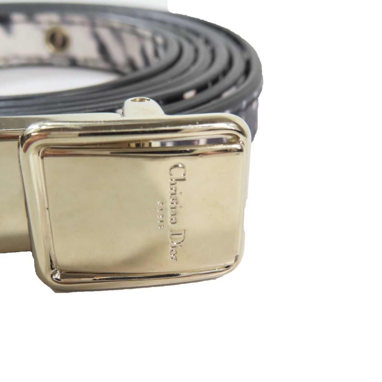 Christian Dior Black White Standard Belt ()