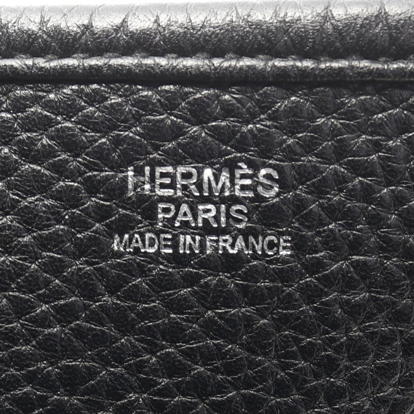 Hermes Evelyne Black Taurillon Clemence Leather Shoulder Bag ( )