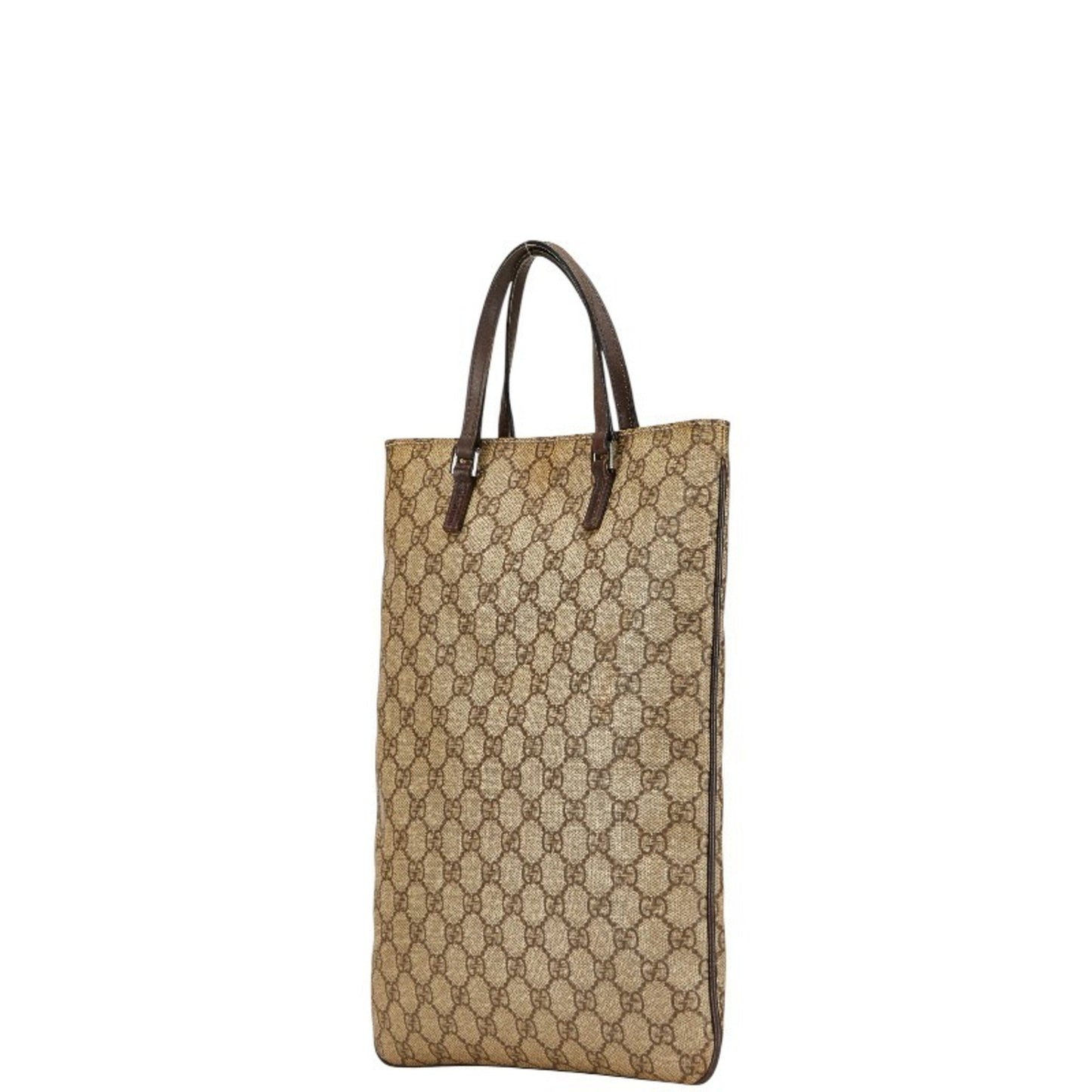 Gucci Brown Pvc Leather Handbag Tote Bag ( )