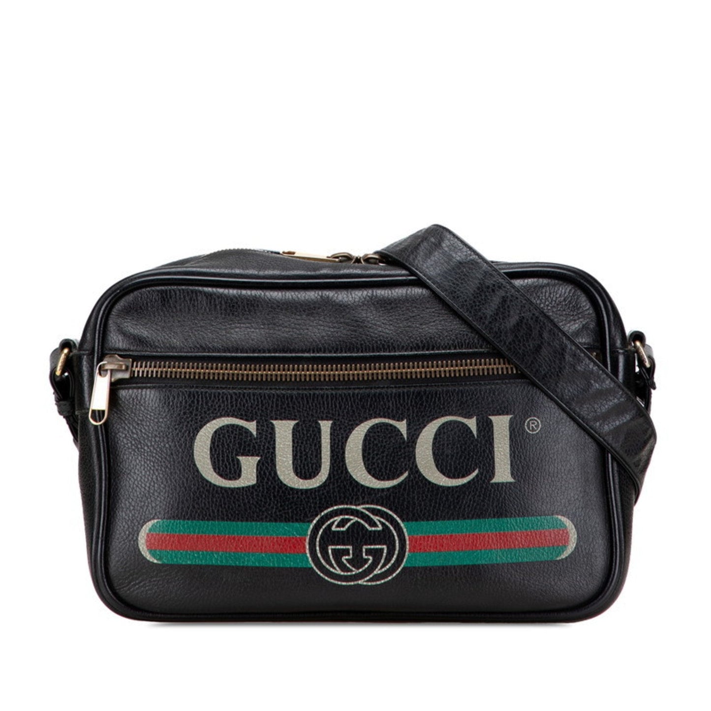 Gucci Black Leather Shoulder Bag ( )