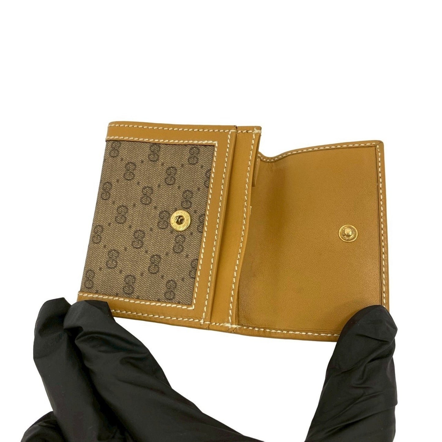 Gucci Brown Leather Pvc Coin Purse/Coin Case ( )