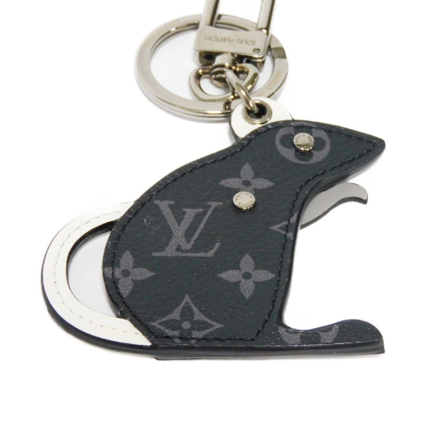 LOUIS VUITTON Keychain Portocle LV Rat Logo Mo  Monogram Eclipse M68835 Men's