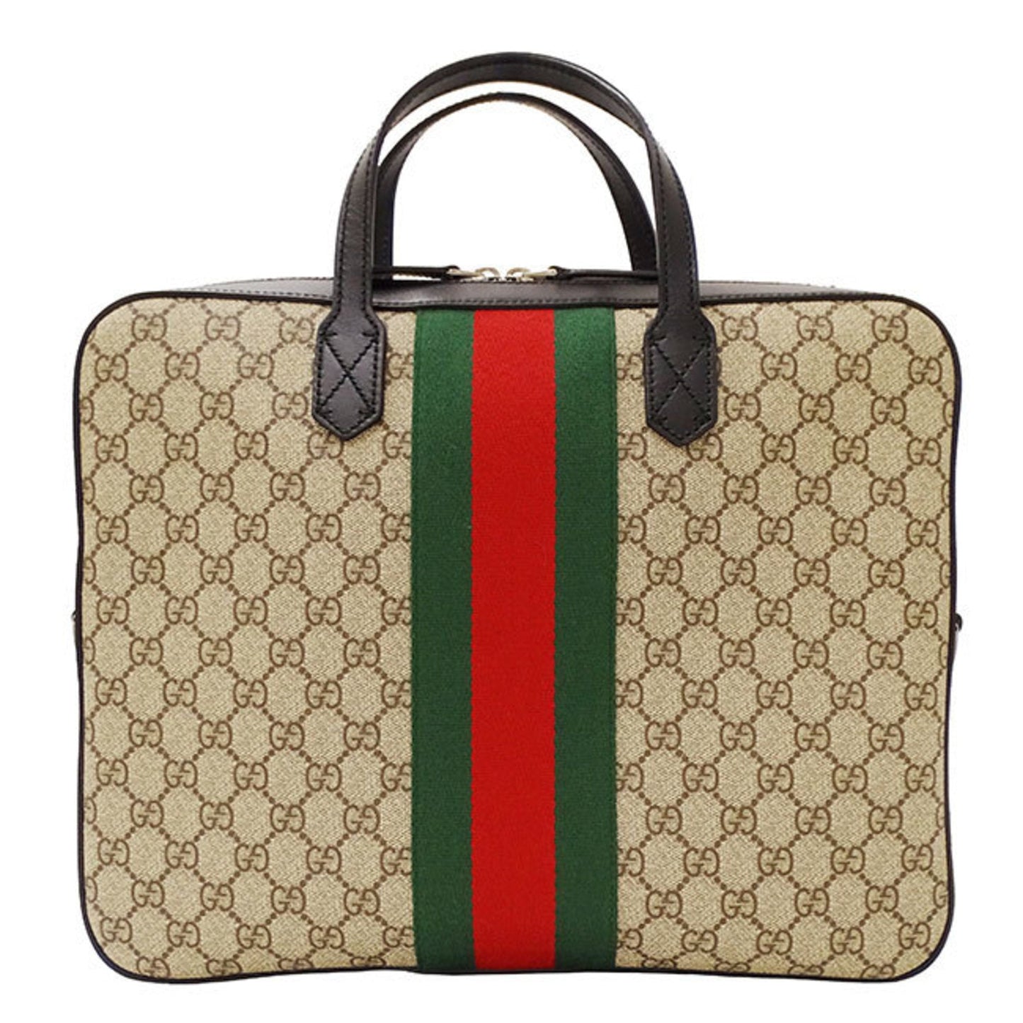 Gucci Beige Gg Supreme Briefcase ( )