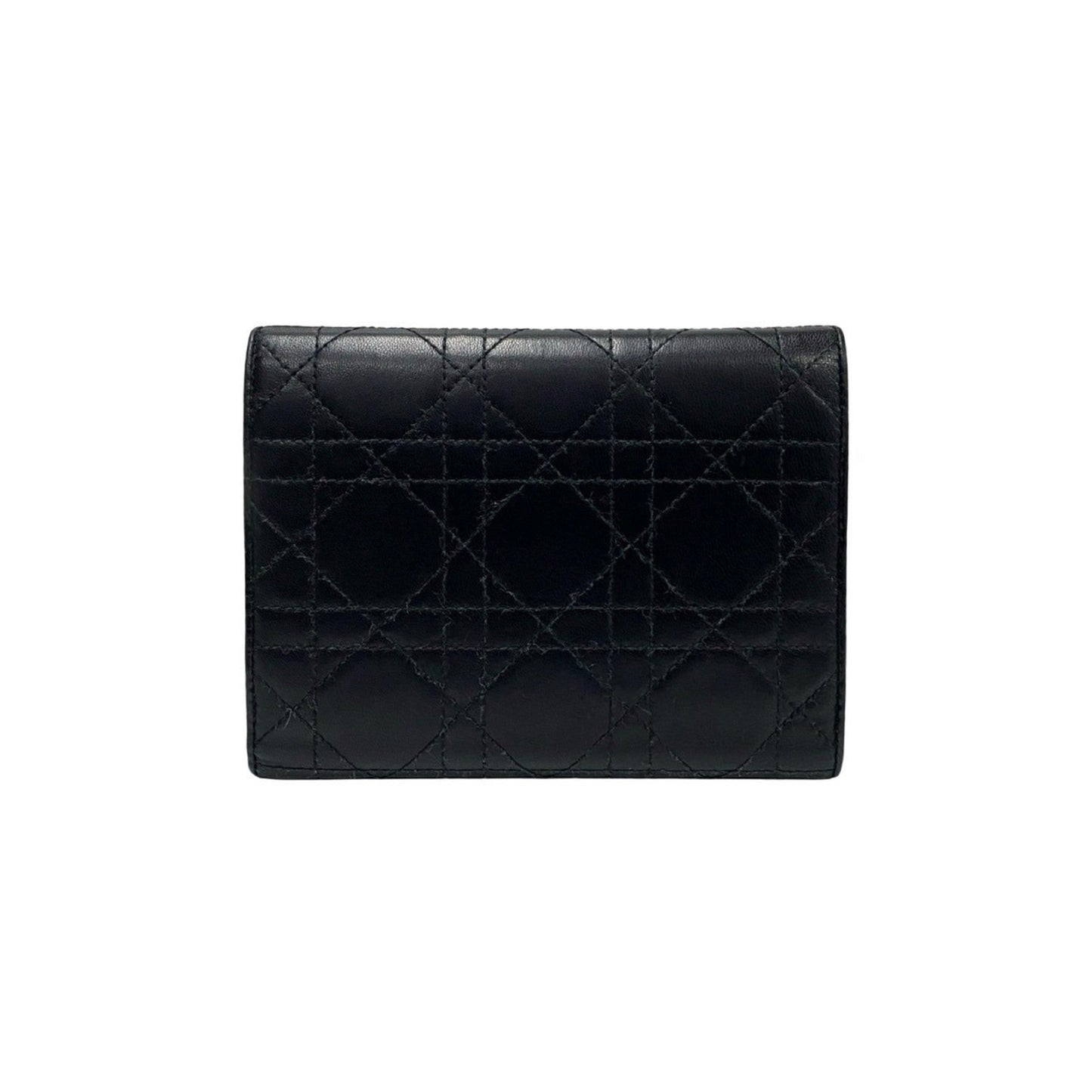Christian Dior Black Leather Wallet (Tri-Fold) ()