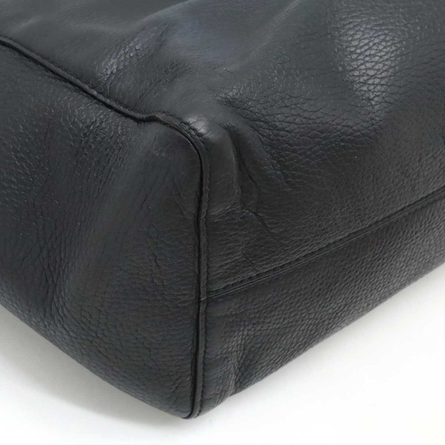 Gucci Gucci Swing Black Leather Shoulder Bag Tote Bag ( )