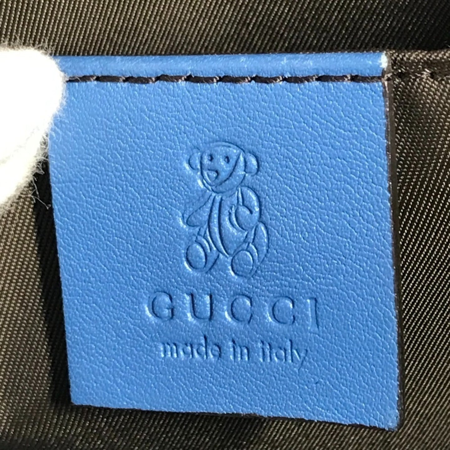 Gucci Gg Canvas Beige Blue Gg Canvas Leather Handbag Tote Bag ( )