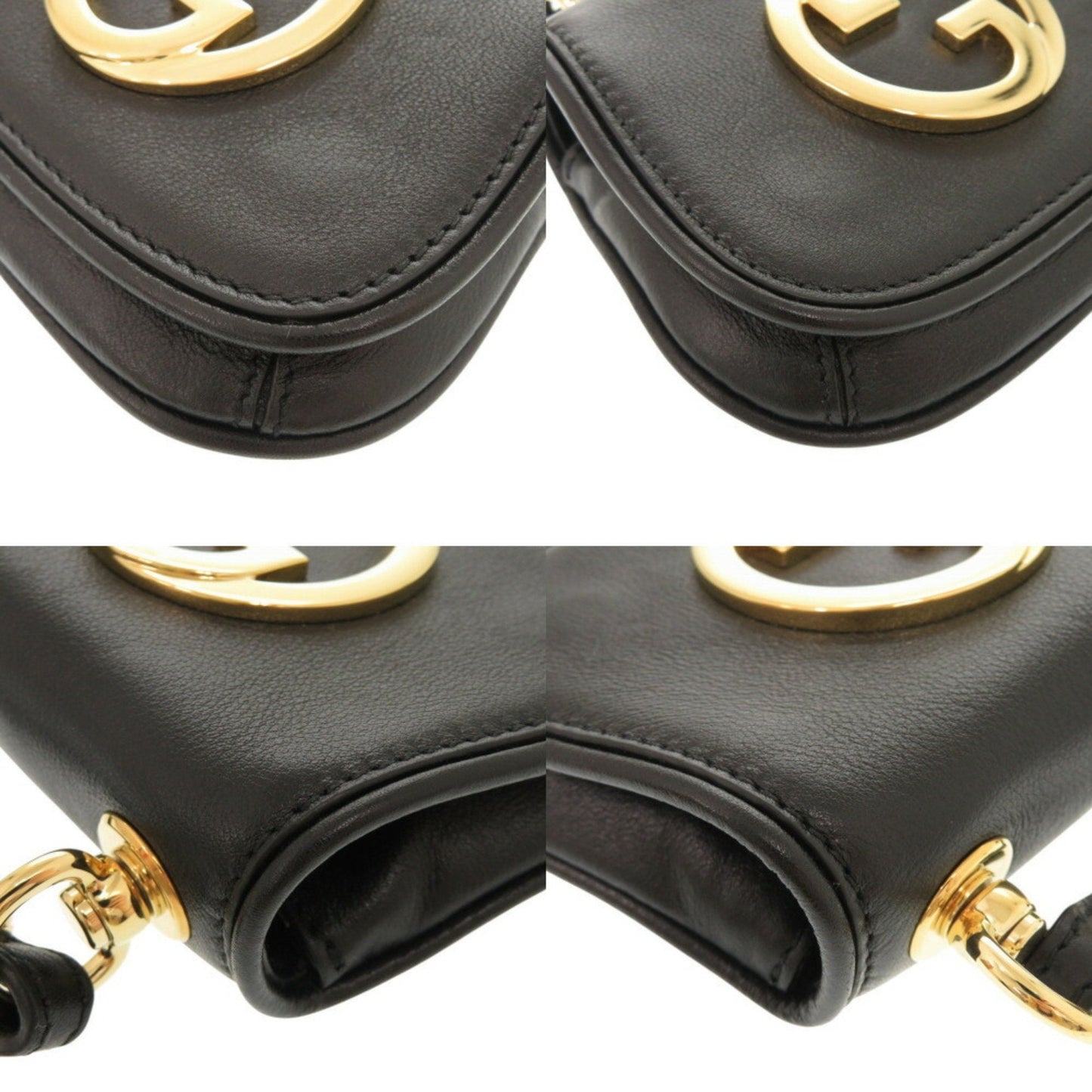 Gucci Black Leather Pouch Shoulder Bag ( )