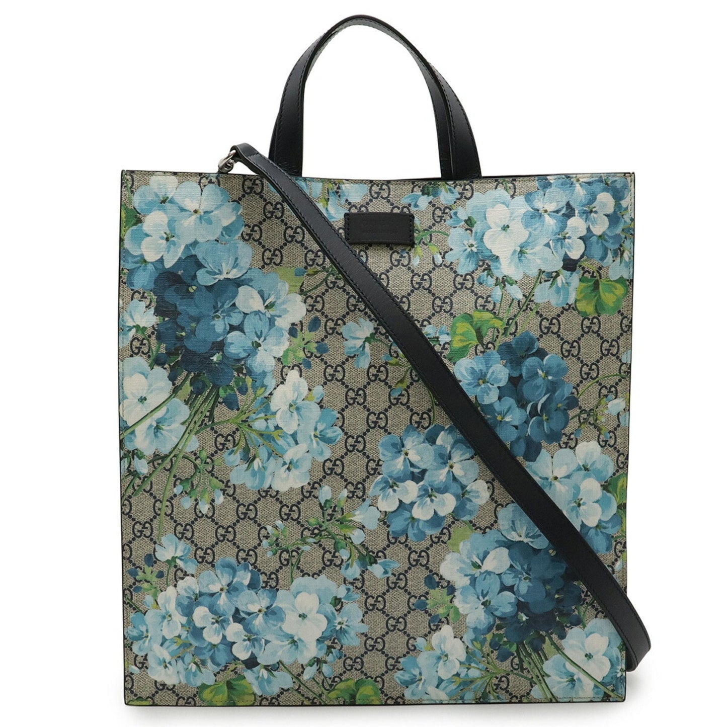 Gucci Beige Blue Multi-Color Pvc Leather Shoulder Bag Tote Bag ( )