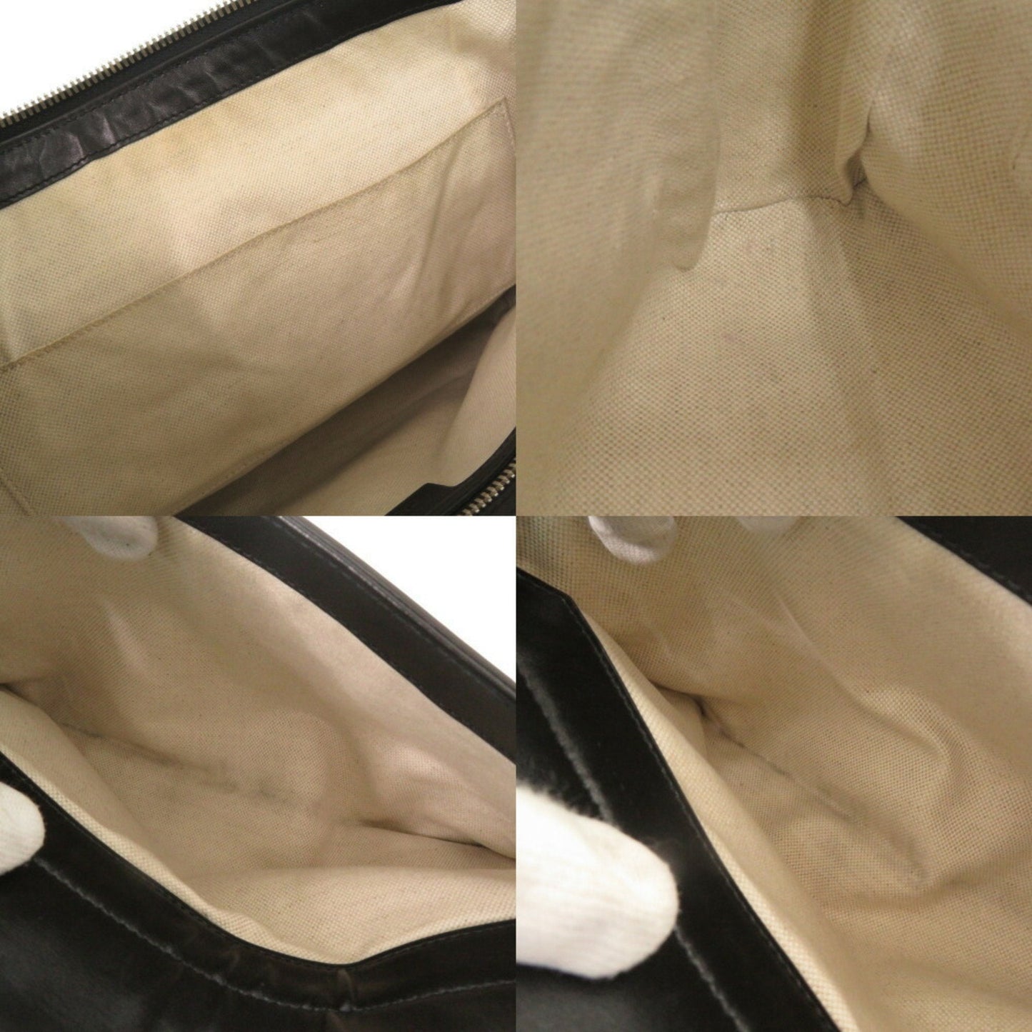 Gucci Black Gg Leather Embossed Leather Messenger Bag Shoulder Bag ( )