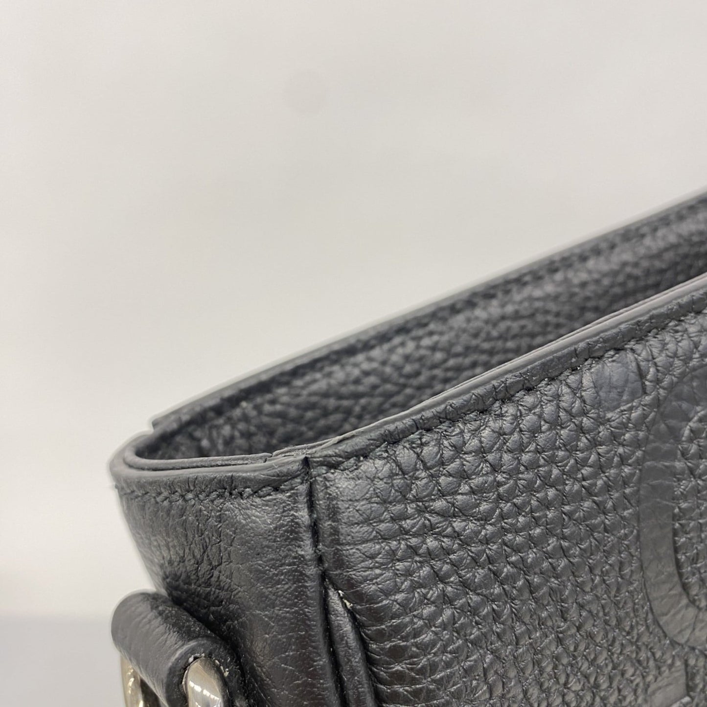 Gucci Black Leather Tote Bag ( )