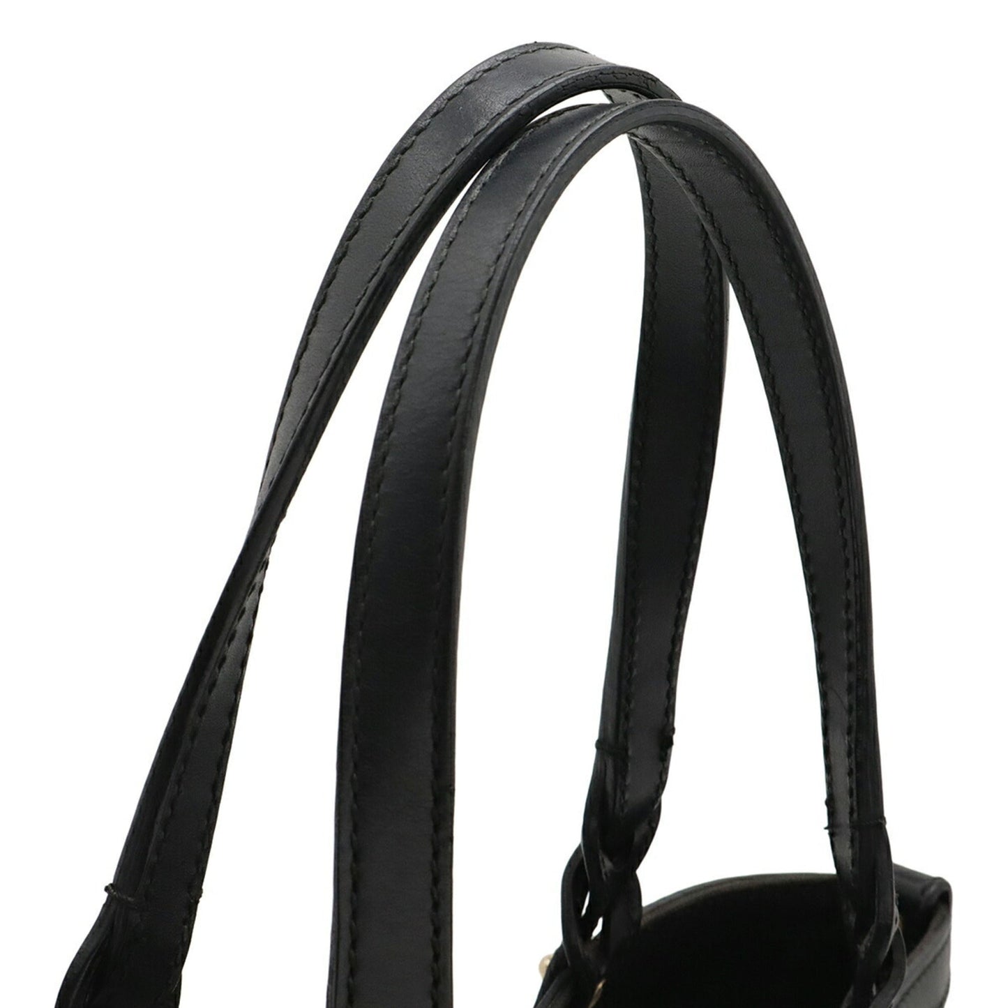 Gucci Black Canvas Leather Handbag Pouch Tote Bag ( )