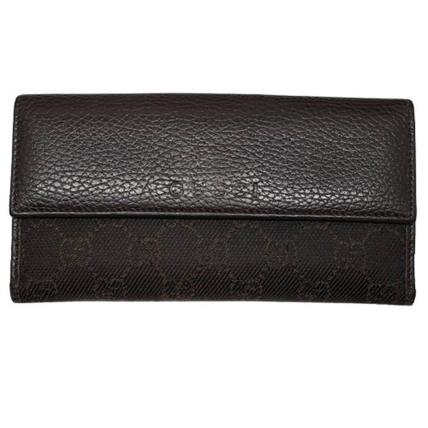 Gucci Brown Gg Canvas Long Wallet (Bi-Fold) ( )