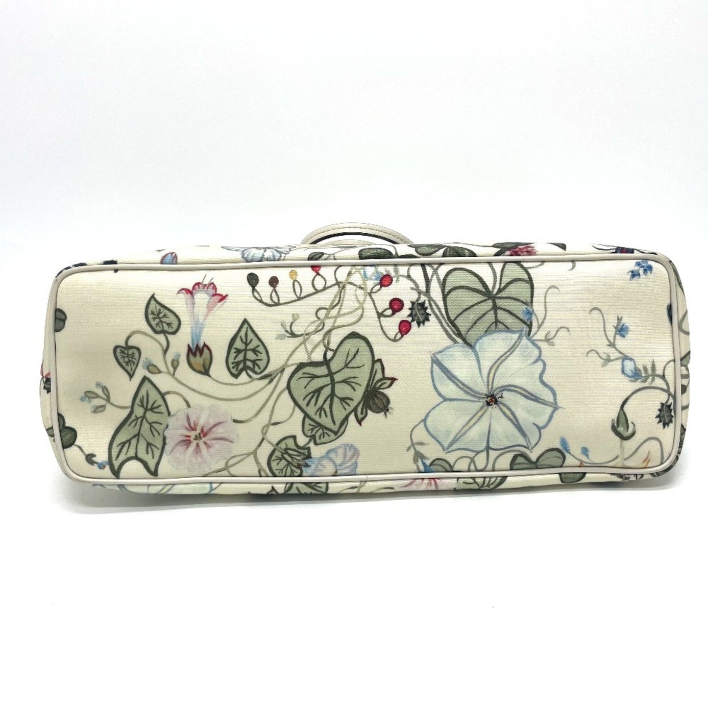 Gucci Ivory Multi-Color Leather Pvc Shoulder Bag Tote Bag ( )