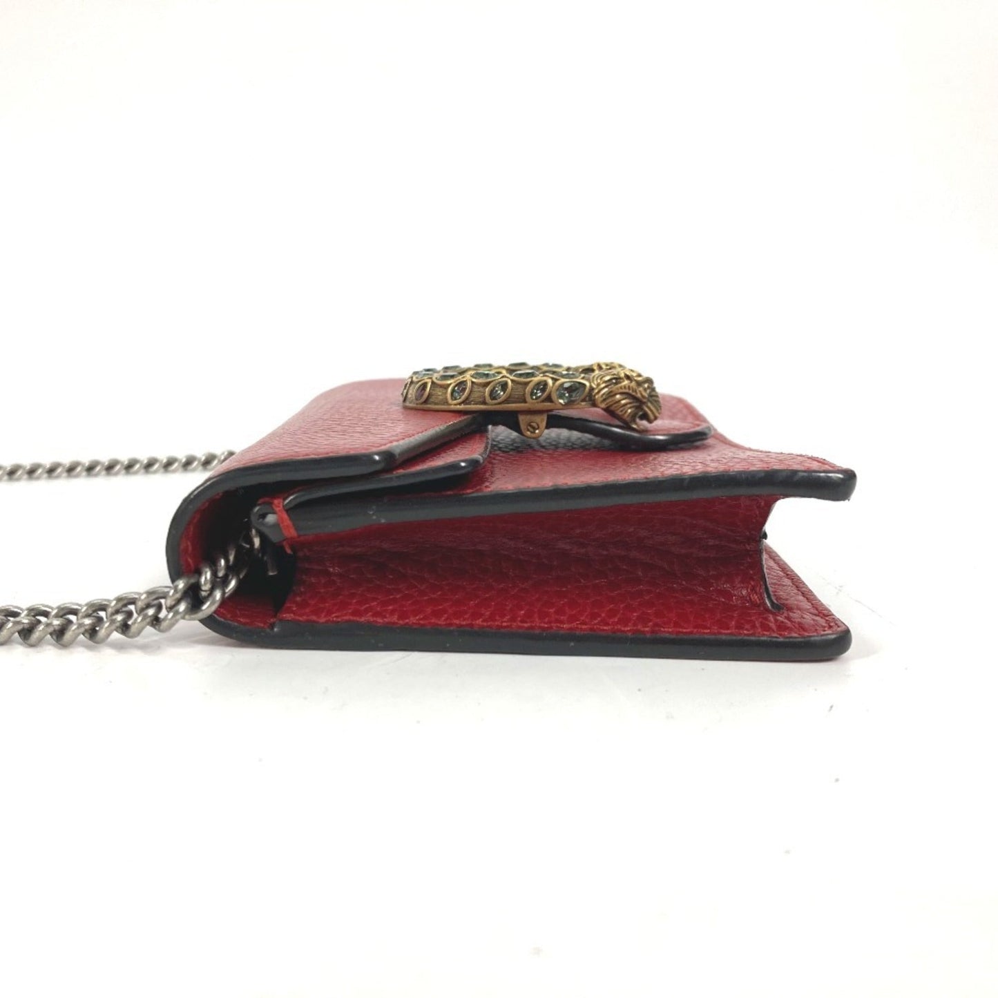 Gucci Red Color Leather Clutch Bag Pouch Shoulder Bag ( )