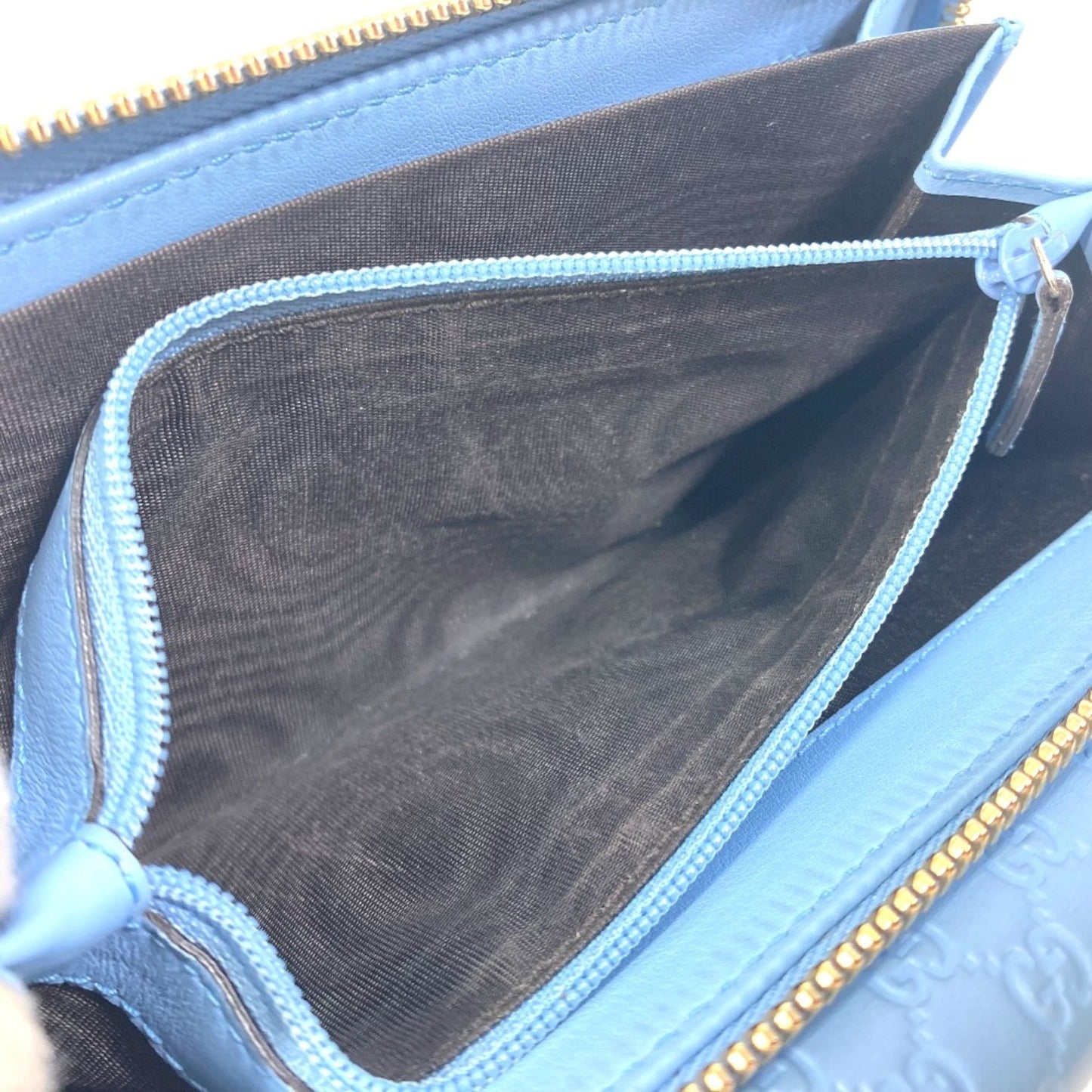 Gucci Blue Leather Long Wallet (Bi-Fold) ( )