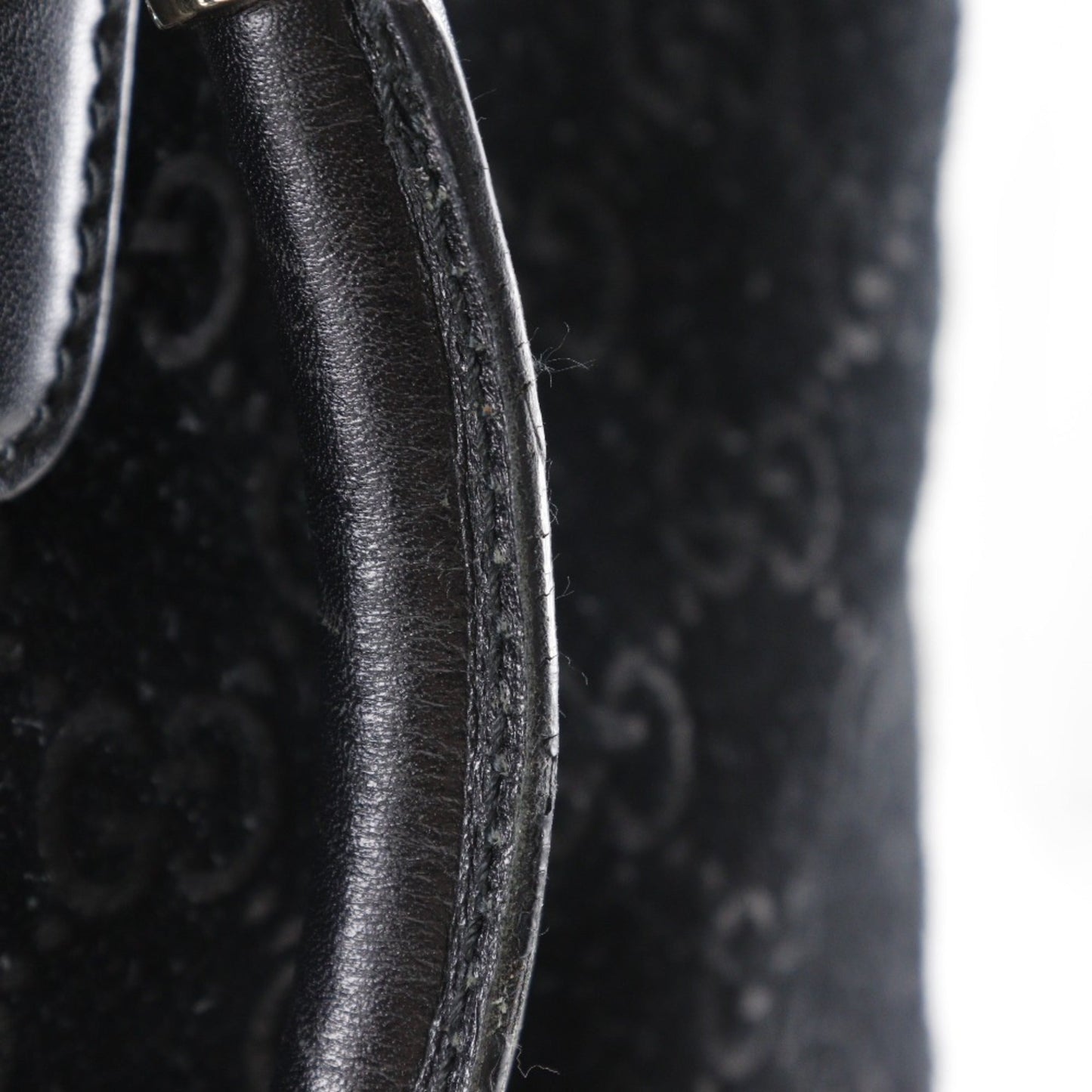 Gucci Black Suede Tote Bag ( )