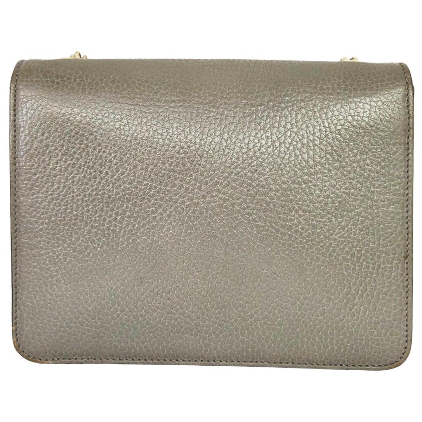 Gucci Gray Leather Shoulder Bag ( )