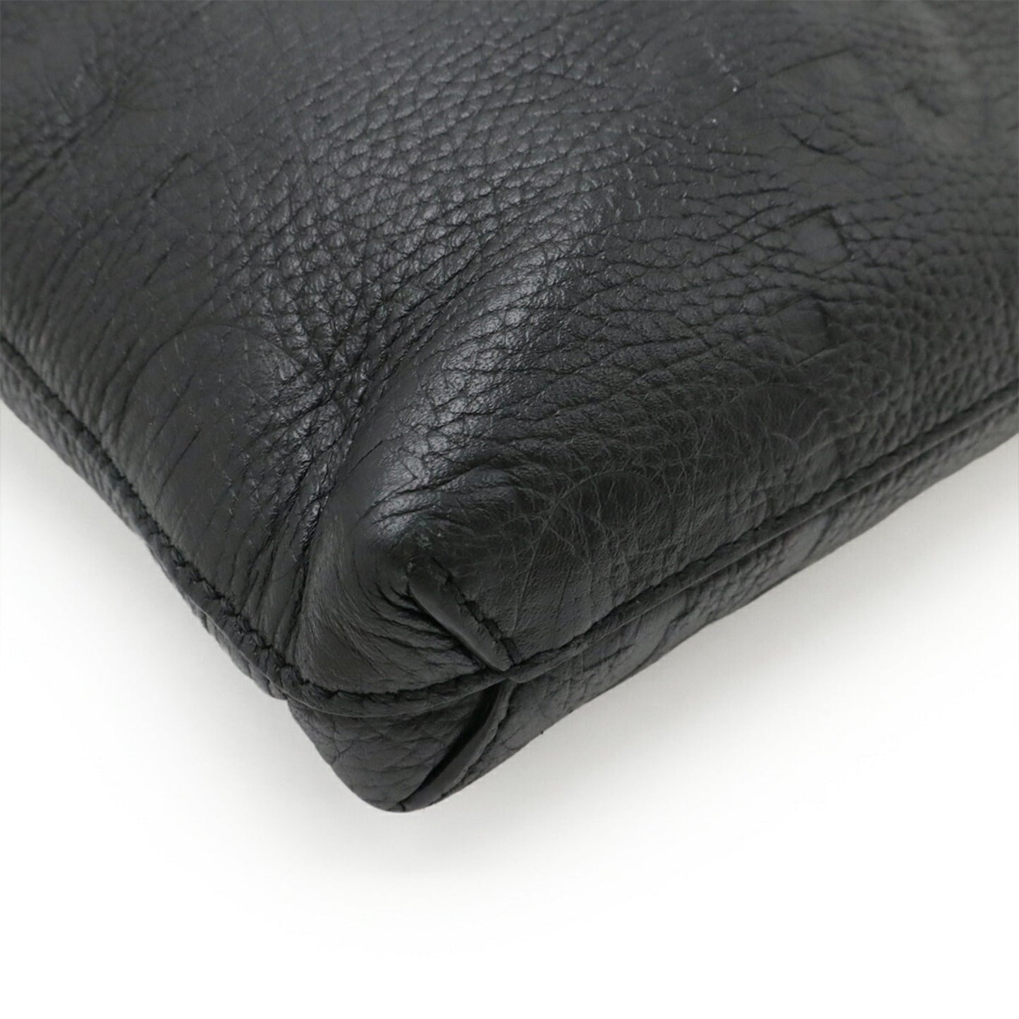 Gucci Black Leather Clutch Bag Shoulder Bag ( )