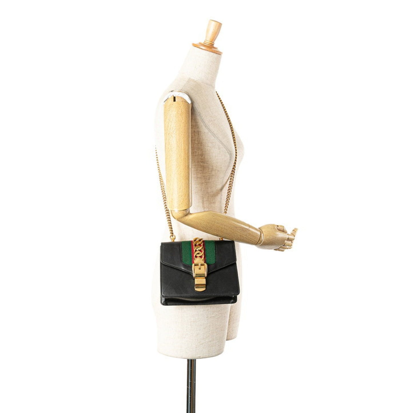 Gucci Black Leather Shoulder Bag ( )