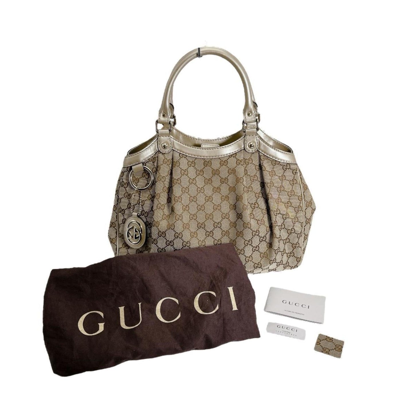 Gucci Gg Canvas Beige Gg Canvas Handbag Tote Bag ( )