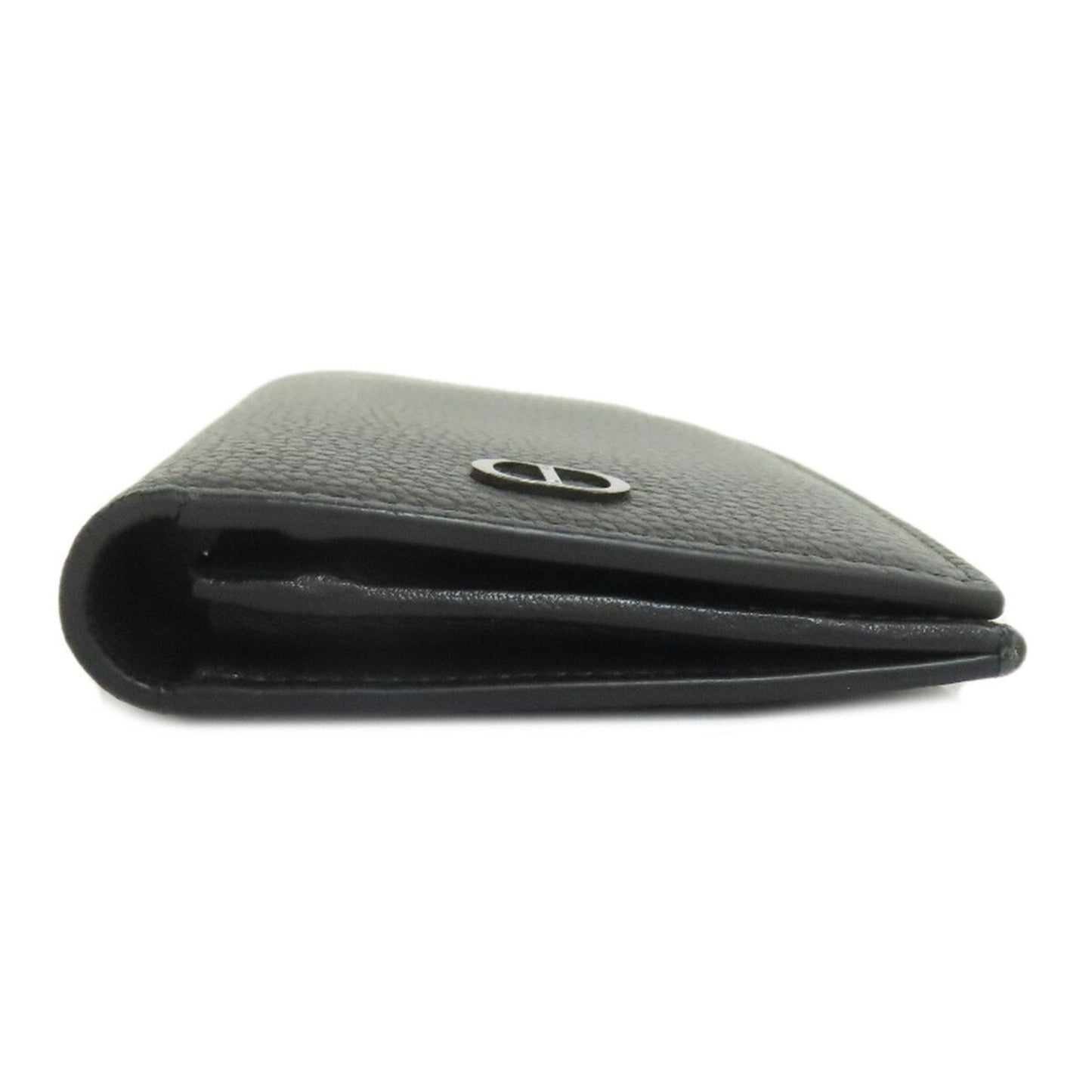 Christian Dior Black Leather Long Wallet (Bi-Fold) ()