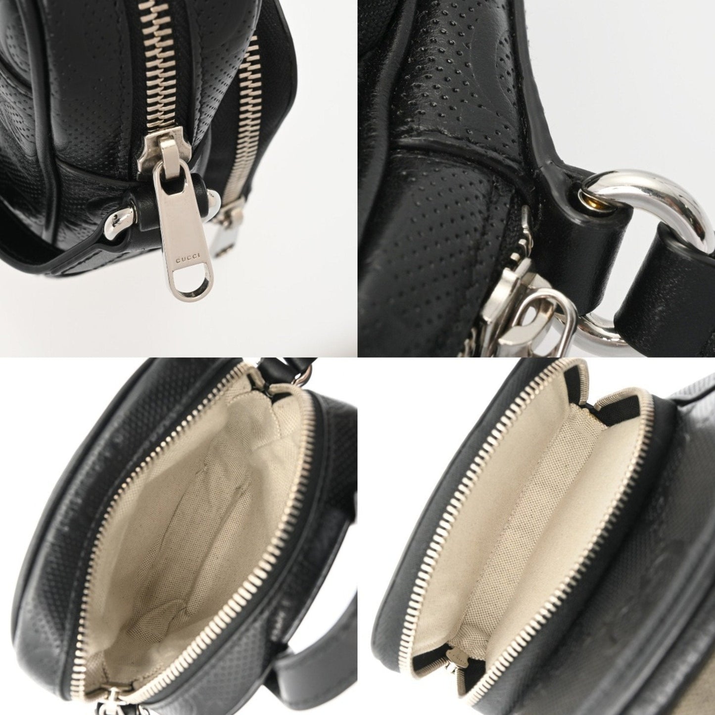 Gucci Black Leather Shoulder Bag ( )