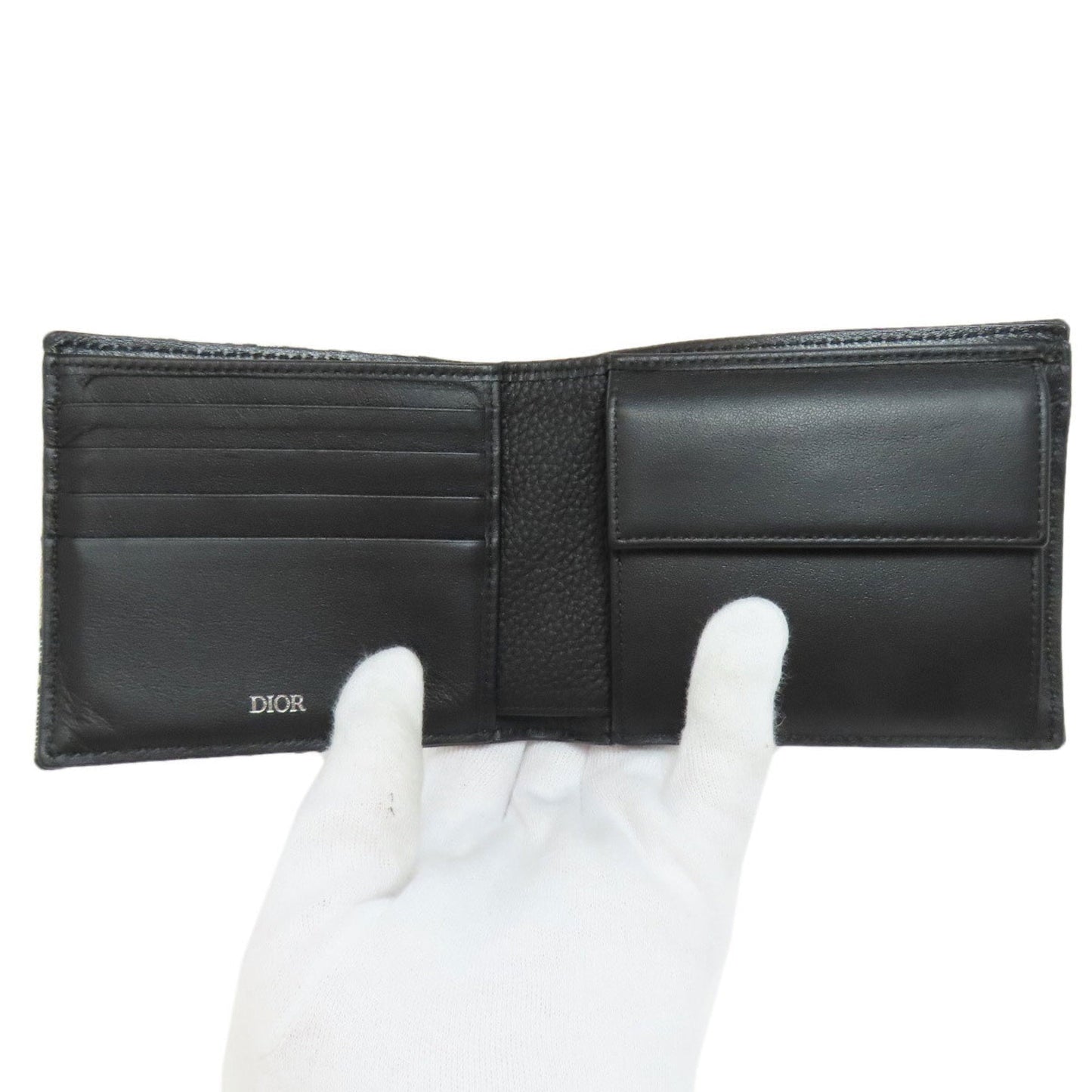 Christian Dior Black Canvas Wallet (Bi-Fold) ()