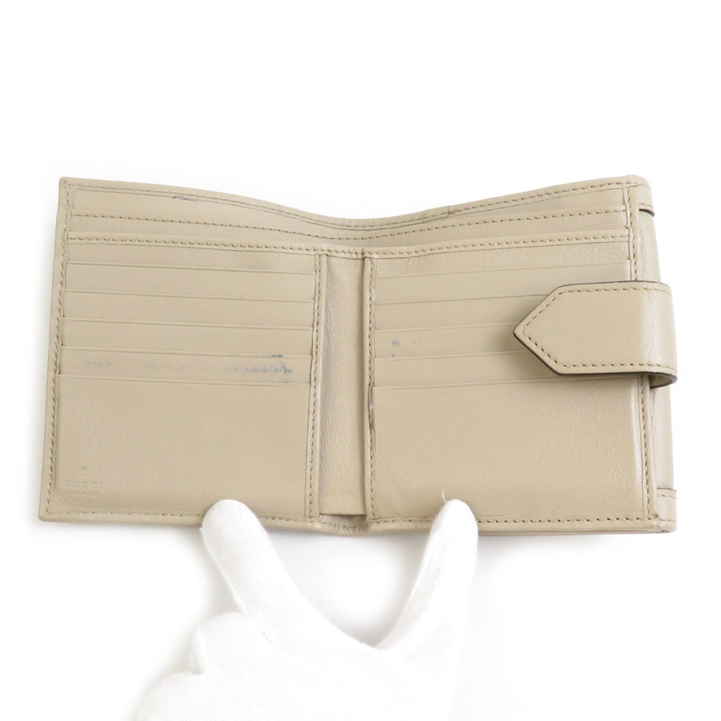 Gucci Beige Leather Wallet (Bi-Fold) ( )