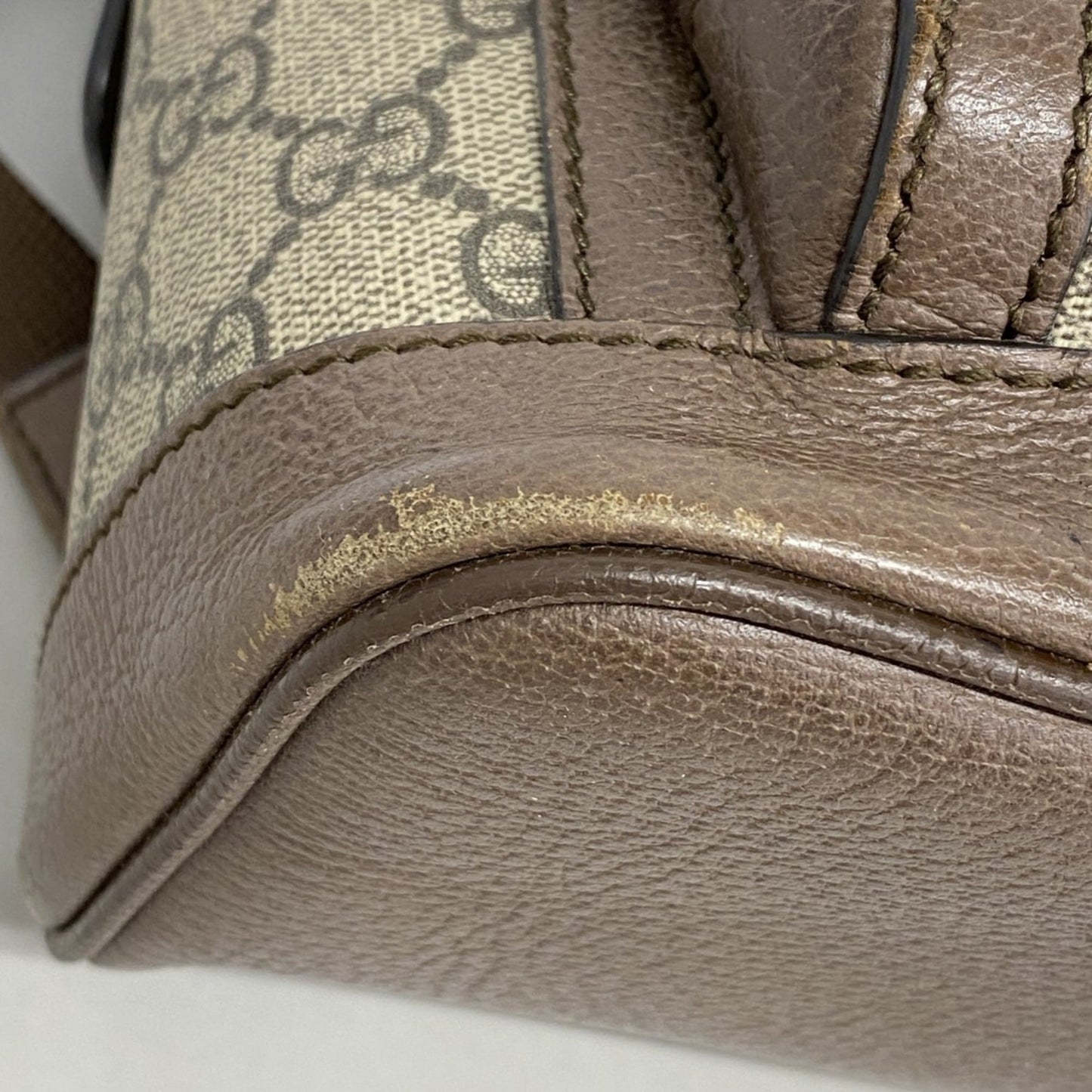 Gucci Brown Pvc Leather Backpack ( )