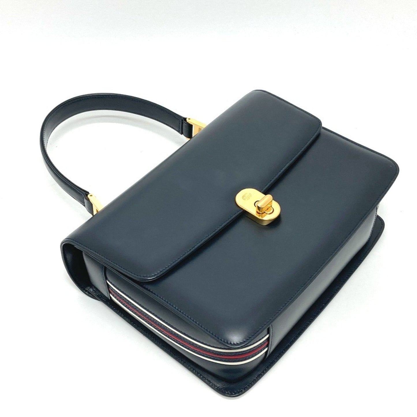 Gucci Navy Leather Handbag ( )