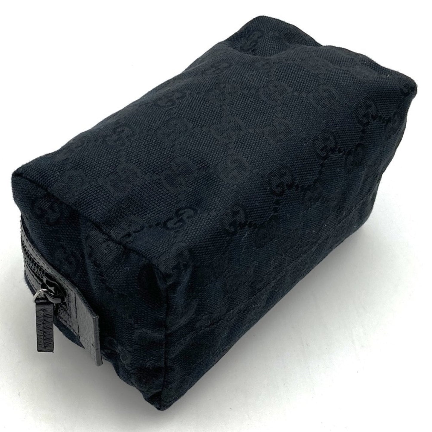 Gucci Black Gg Canvas Pouch ( )