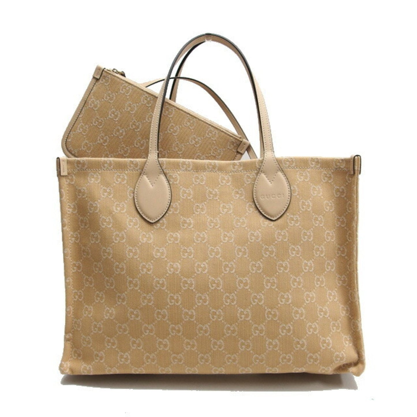 Gucci Ophidia Beige Canvas Handbag Tote Bag ( )