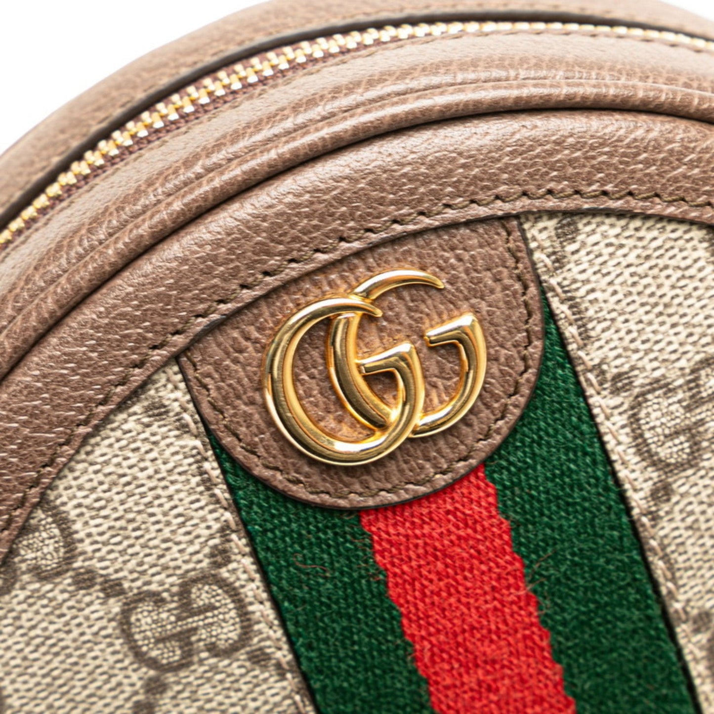 Gucci Beige Brown Pvc Leather Backpack ( )