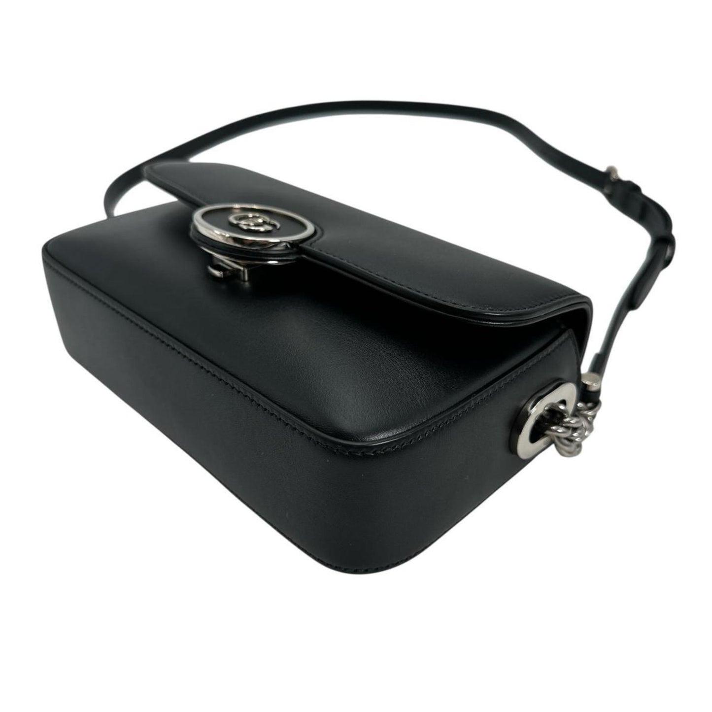 Gucci Black Leather Shoulder Bag ( )