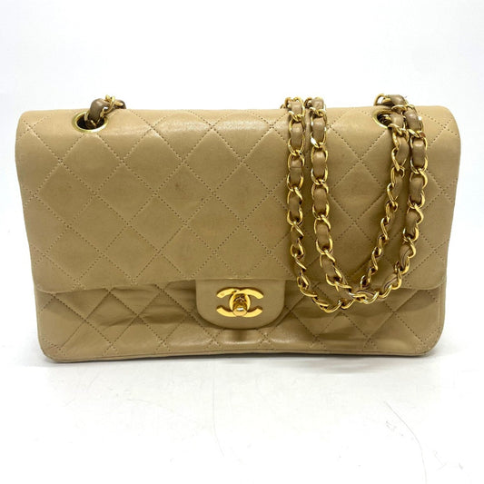 Chanel A01112 CC Mark Chain shoulder Shoulder Bag Beige GoldHardware