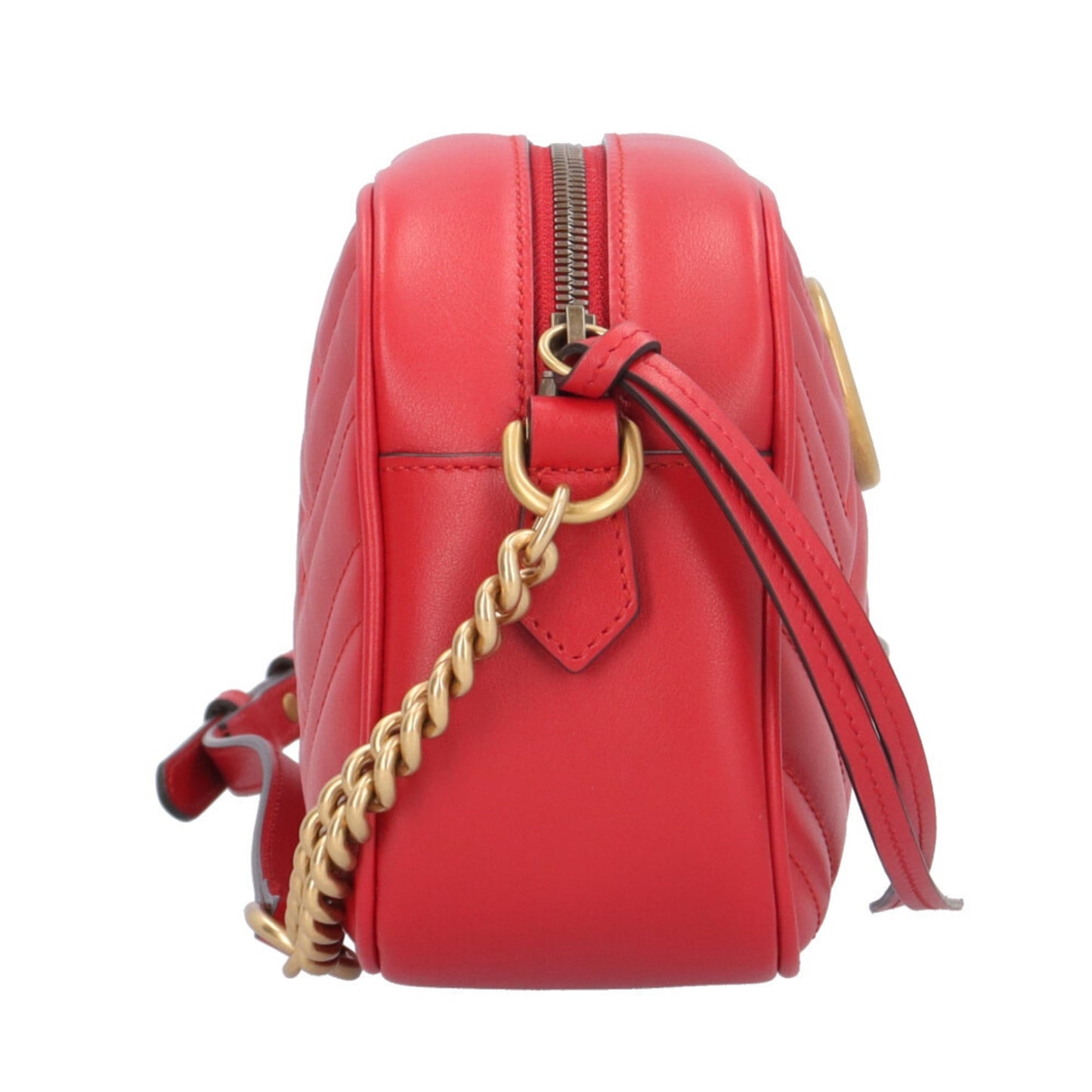 Gucci Red Color Leather Shoulder Bag ( )