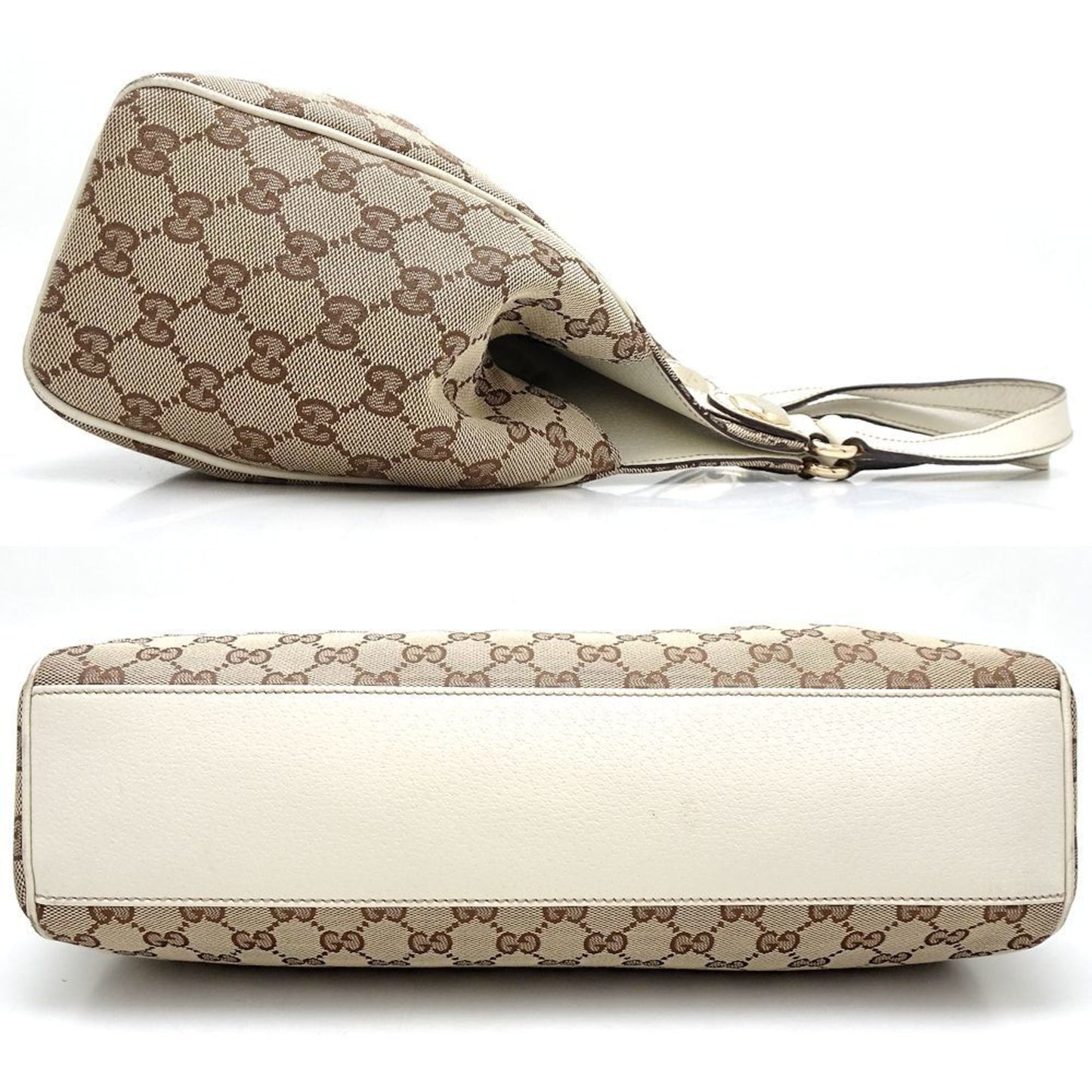 Gucci Gg Canvas Beige White Gg Canvas Tote Bag