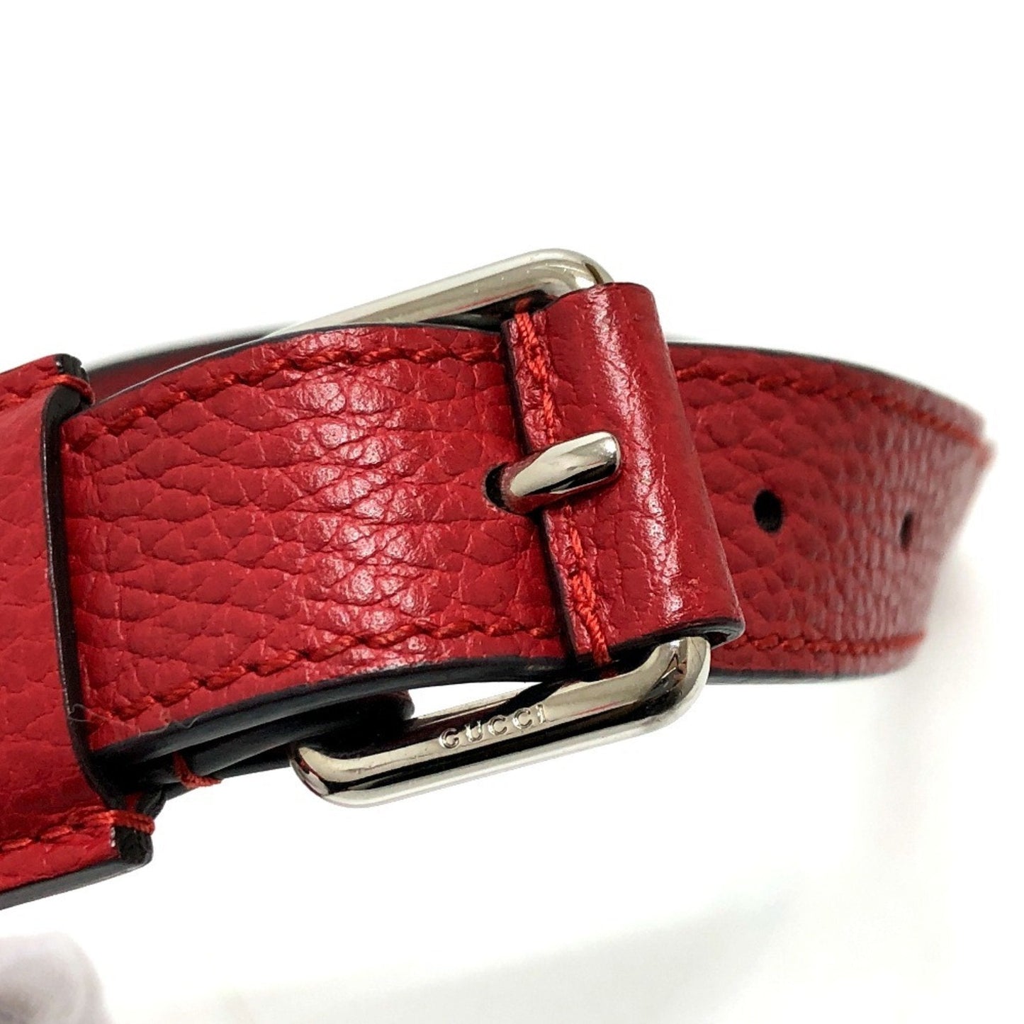 Gucci Red Color Nylon Leather Shoulder Bag ( )